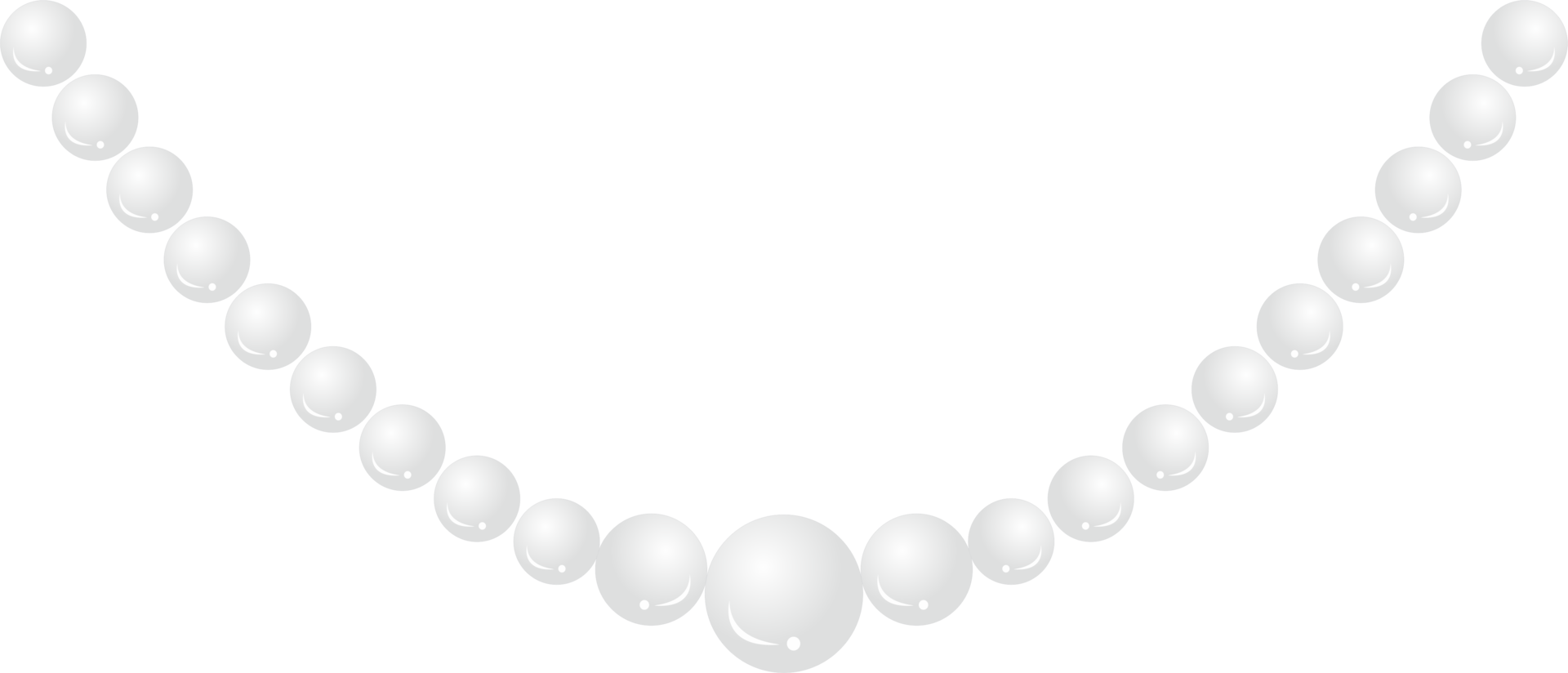 White pearl necklace PNG 24170458 PNG