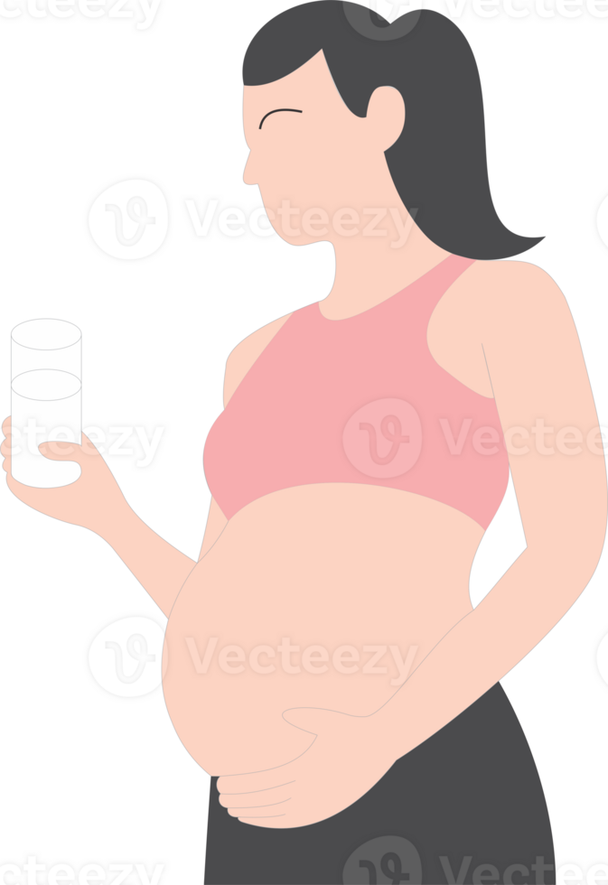 Mom pregnancy drink some milk PNG 24170505 PNG