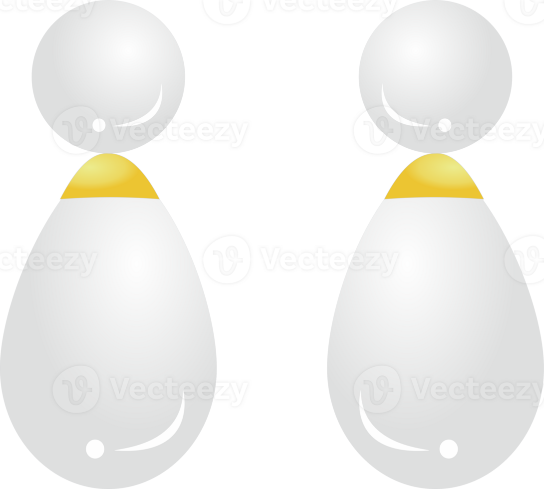 White pearl earring png