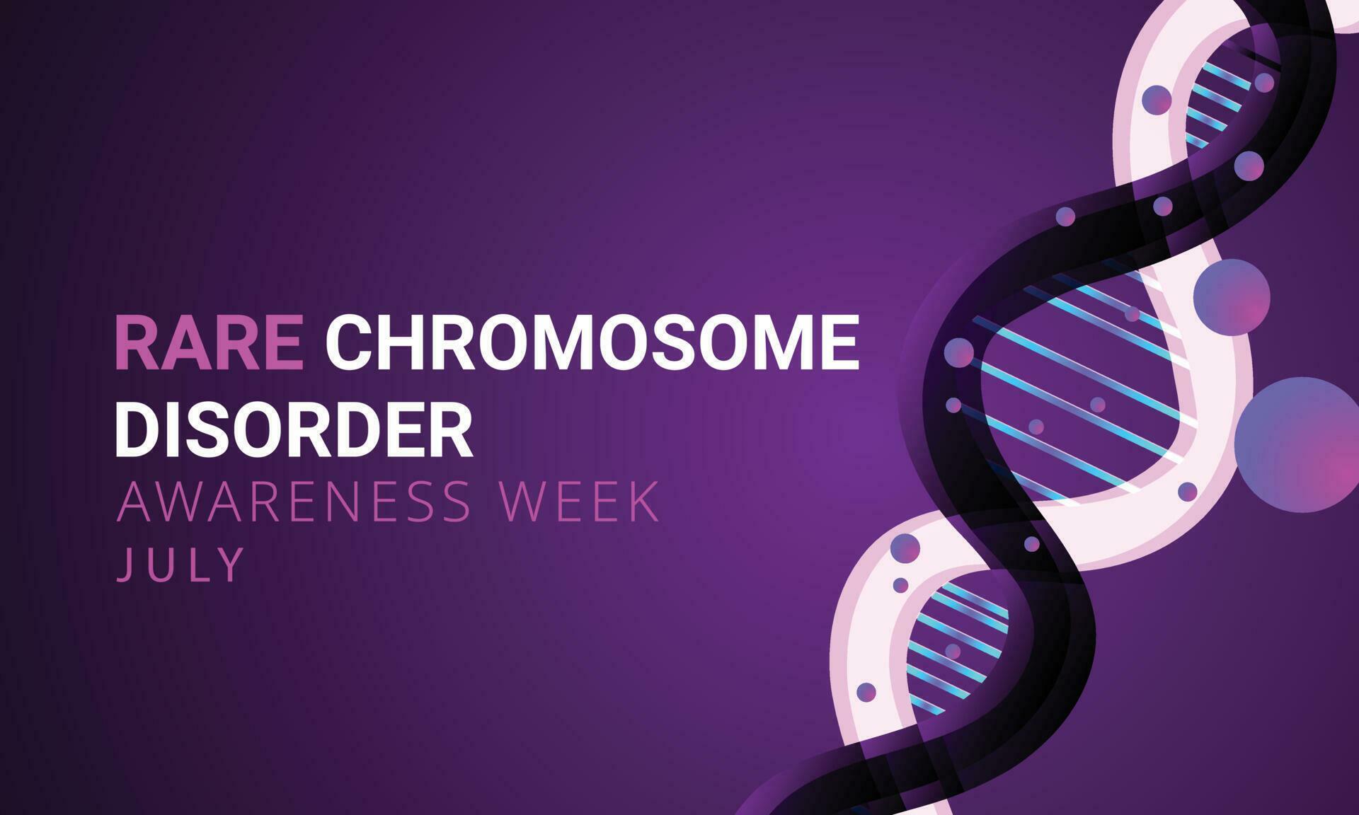 Rare Chromosome Disorder Awareness Week Background Banner Card Poster Template Vector