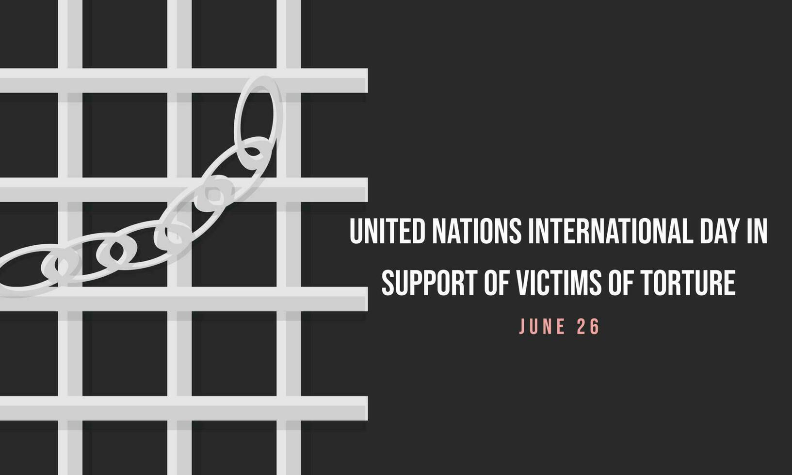 United nations international day in support of victims of torture. background, banner, card, poster, template. Vector illustration.