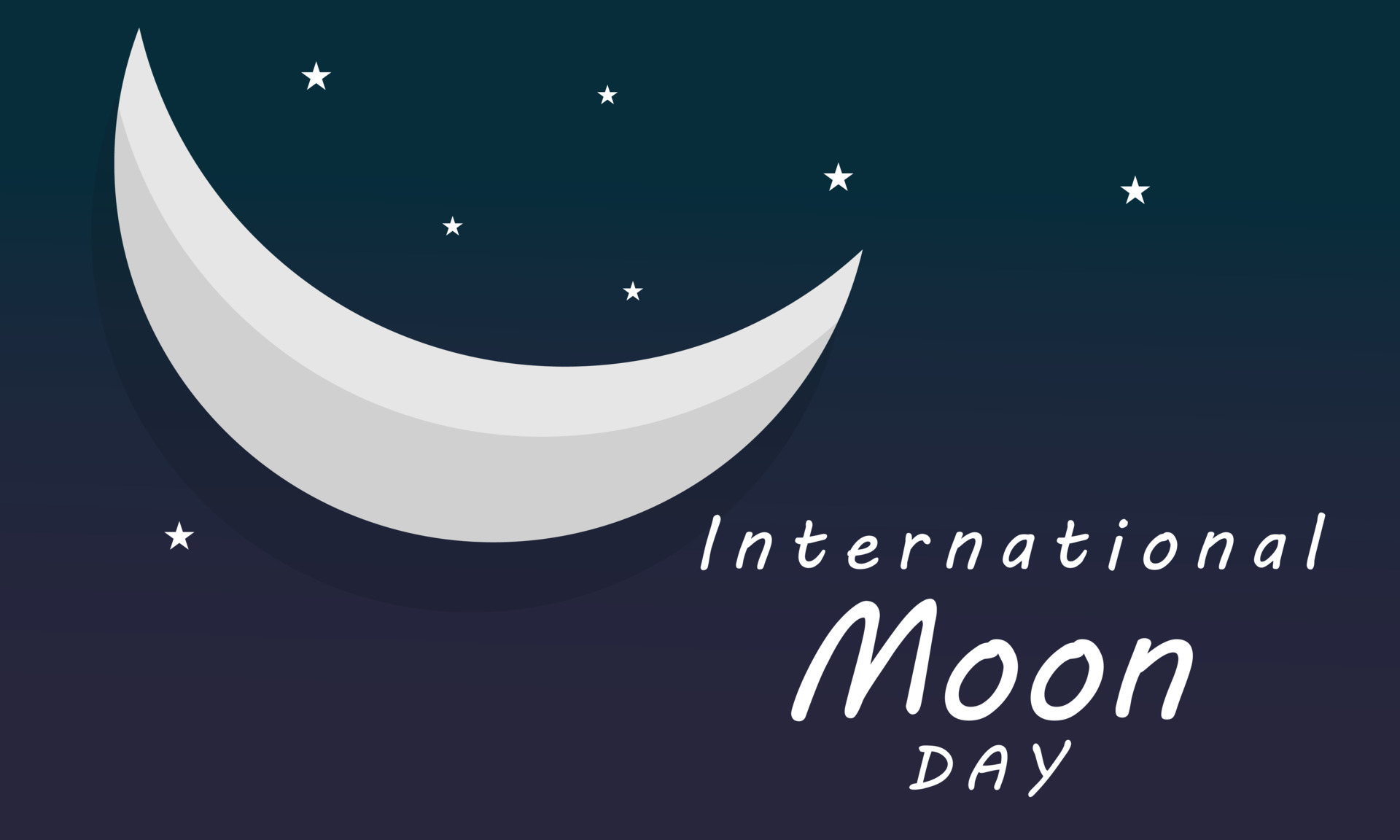 international moon day. background, banner, card, poster, template