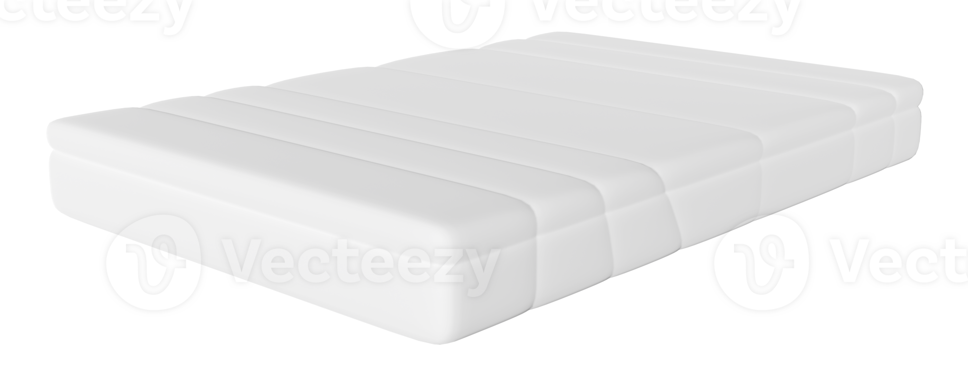 white mattress for comfort sleep isolated. 3d render illustration png