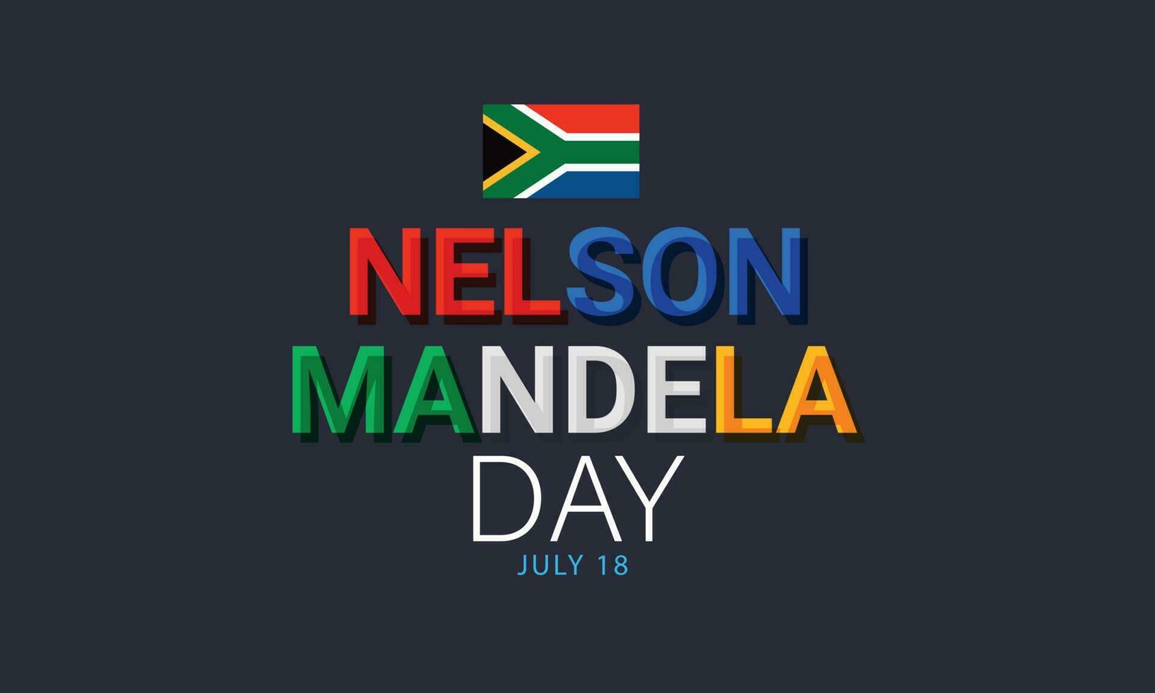 Nelson Mandela day. background, banner, card, poster, template. Vector illustration.