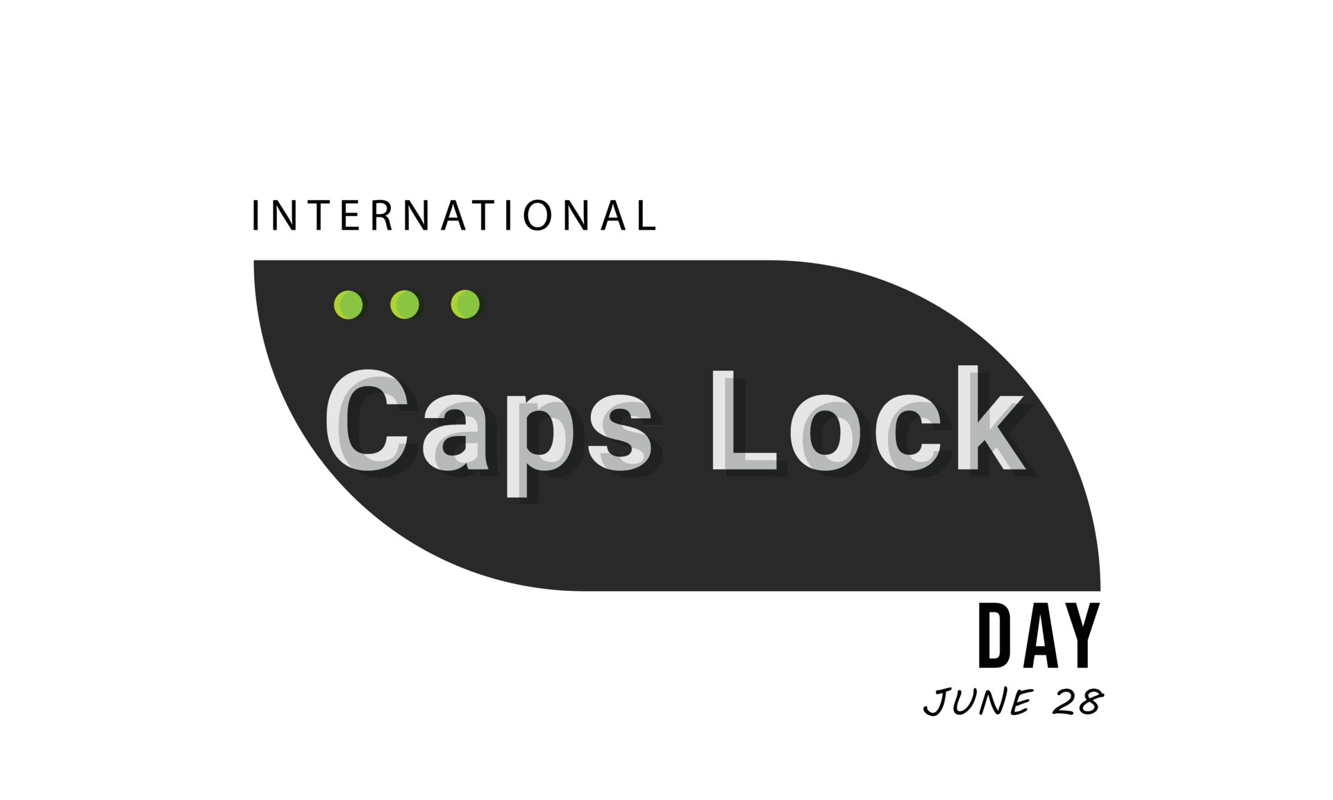 International caps lock day. background, banner, card, poster, template. Vector illustration