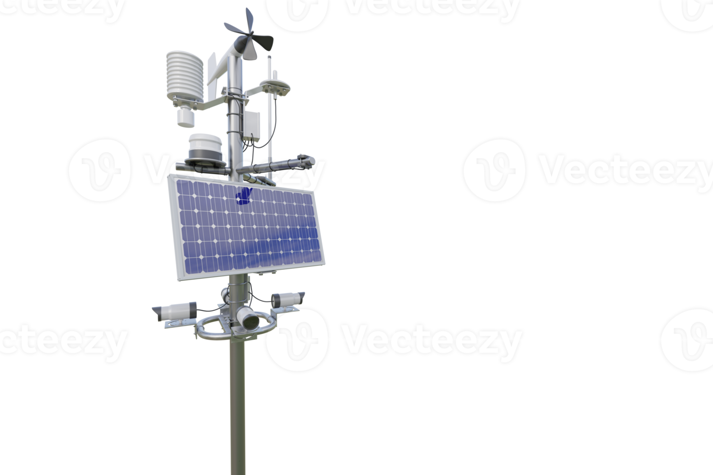 Weather station. 3d render isolated png
