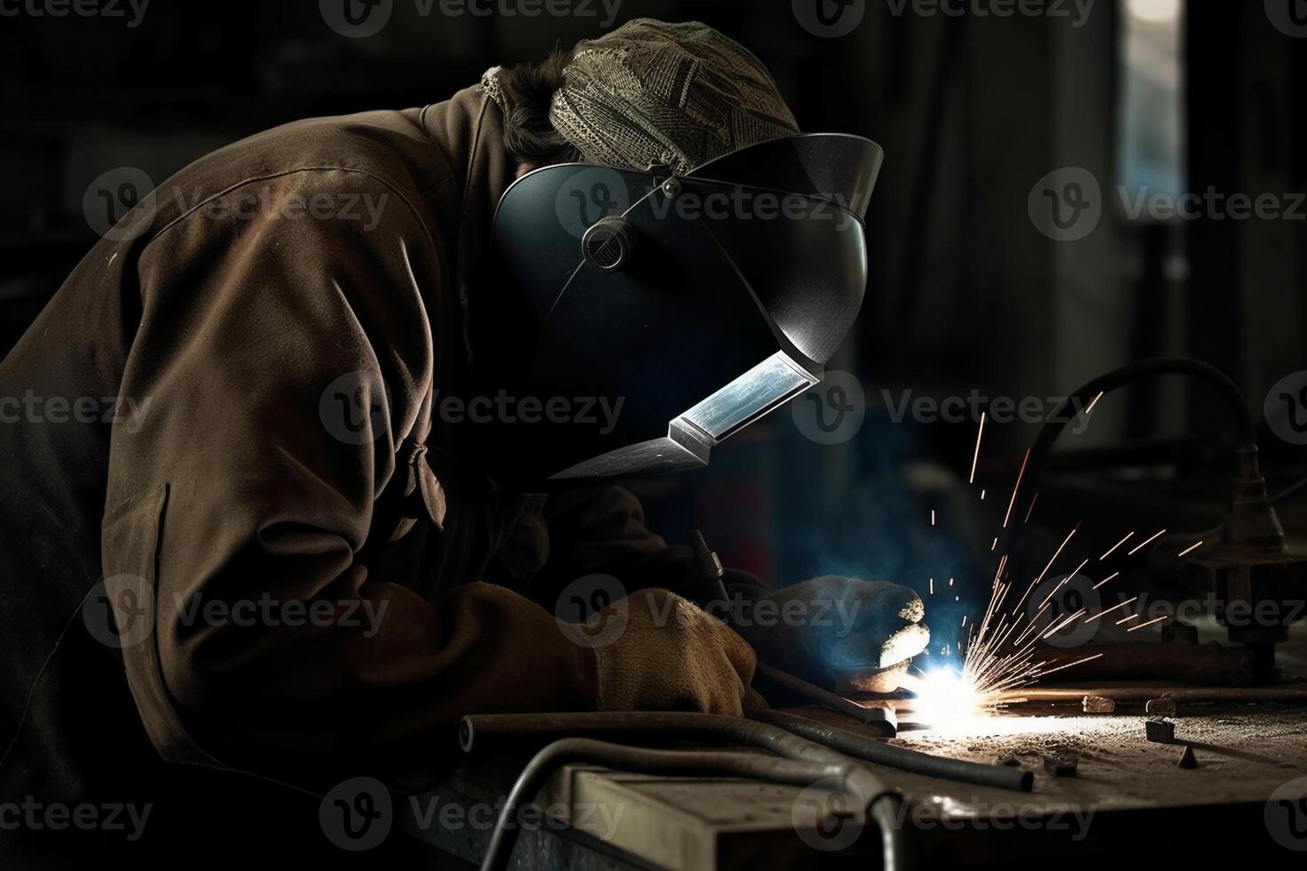 Welding, welder, soldering man Photography. photo