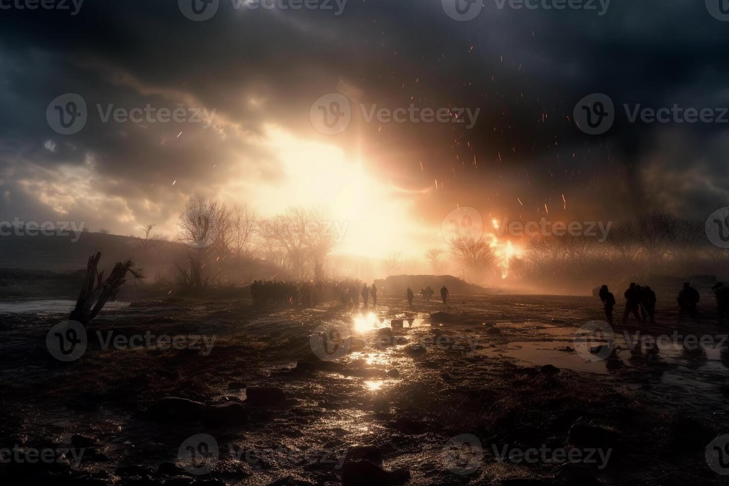 illustration of the end of world. photo