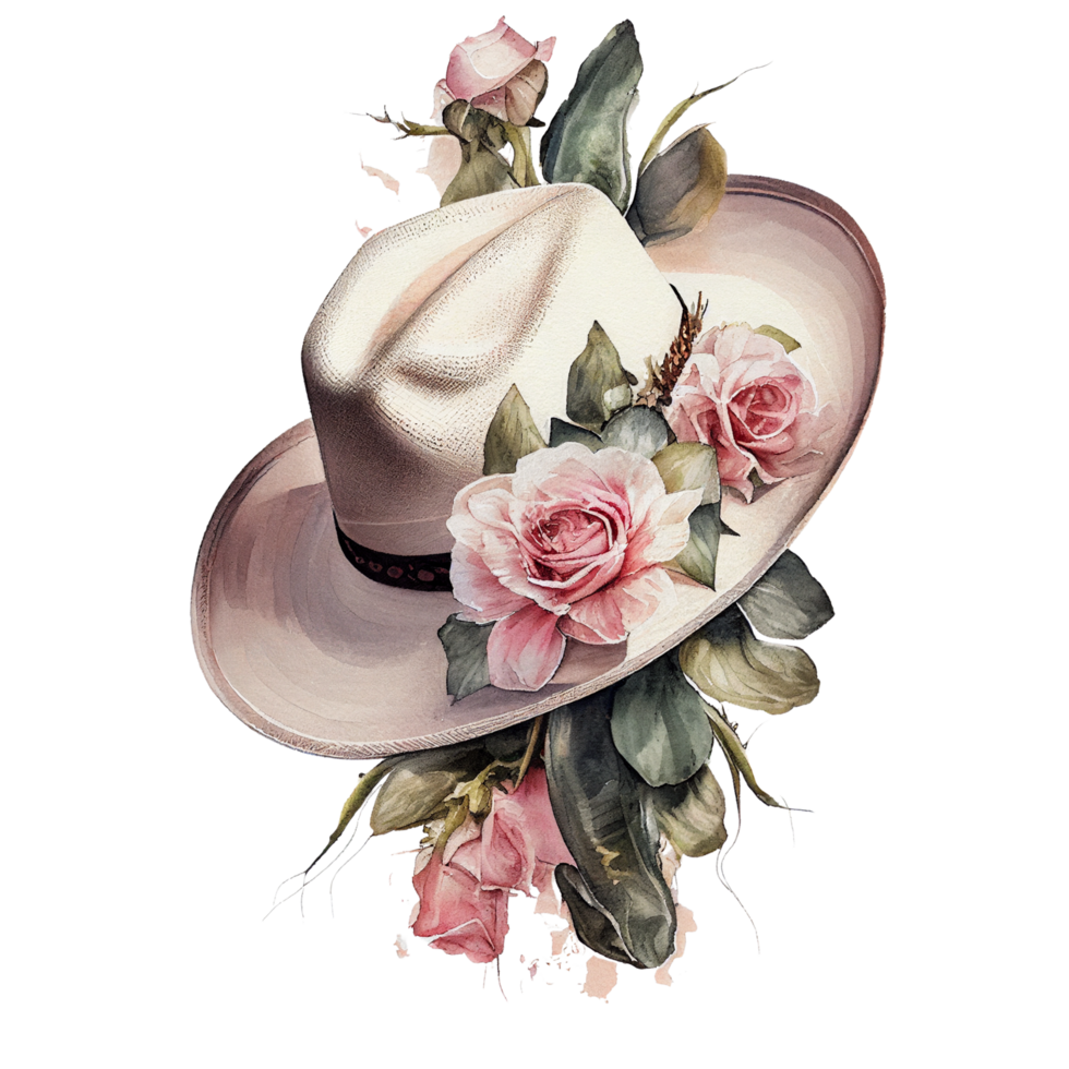 Watercolour Pastel Cowgirl collection Clipart png