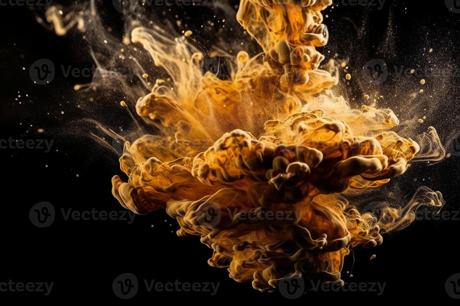 Paint drop. Ink water. Explosion smoke. photo