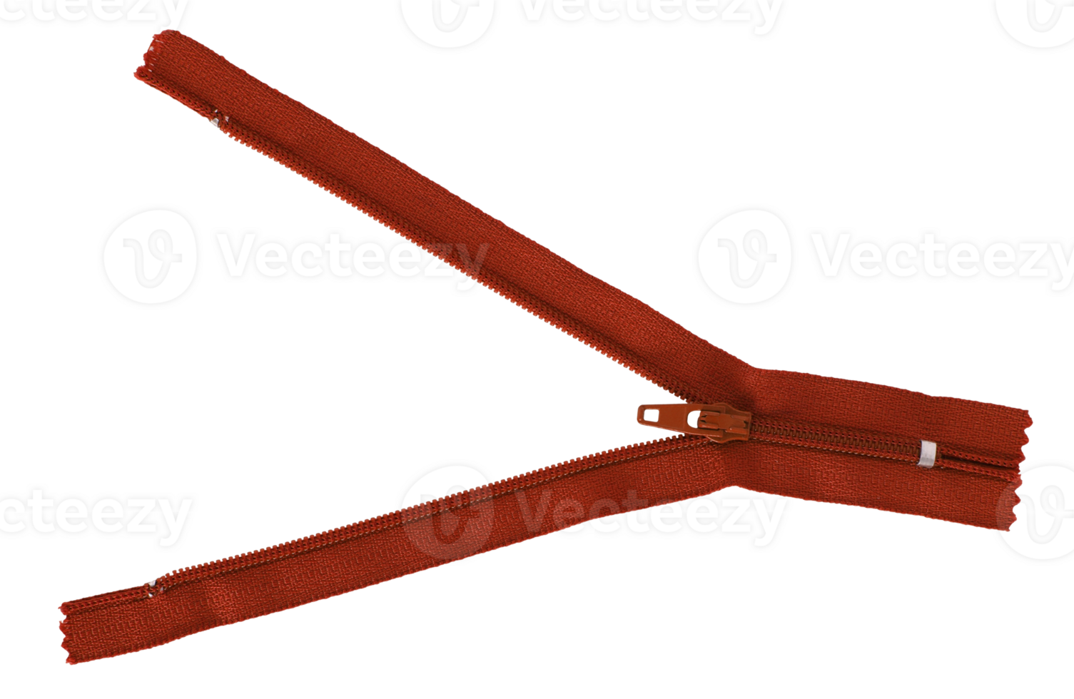 red zipper isolated with clipping path png