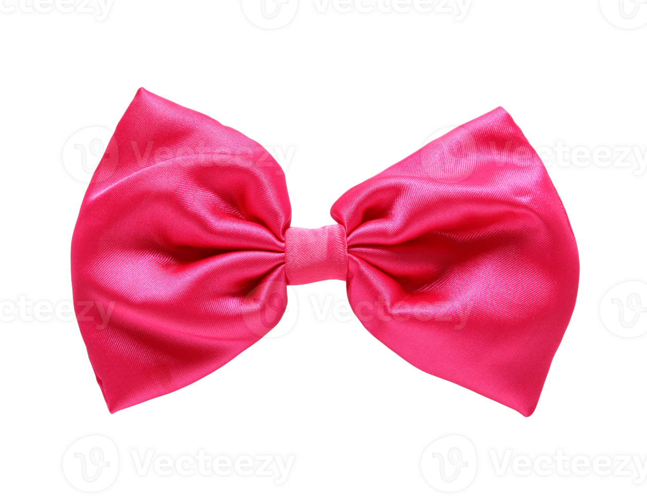 Red satin gift bow. Ribbon. Isolated with clipping path png