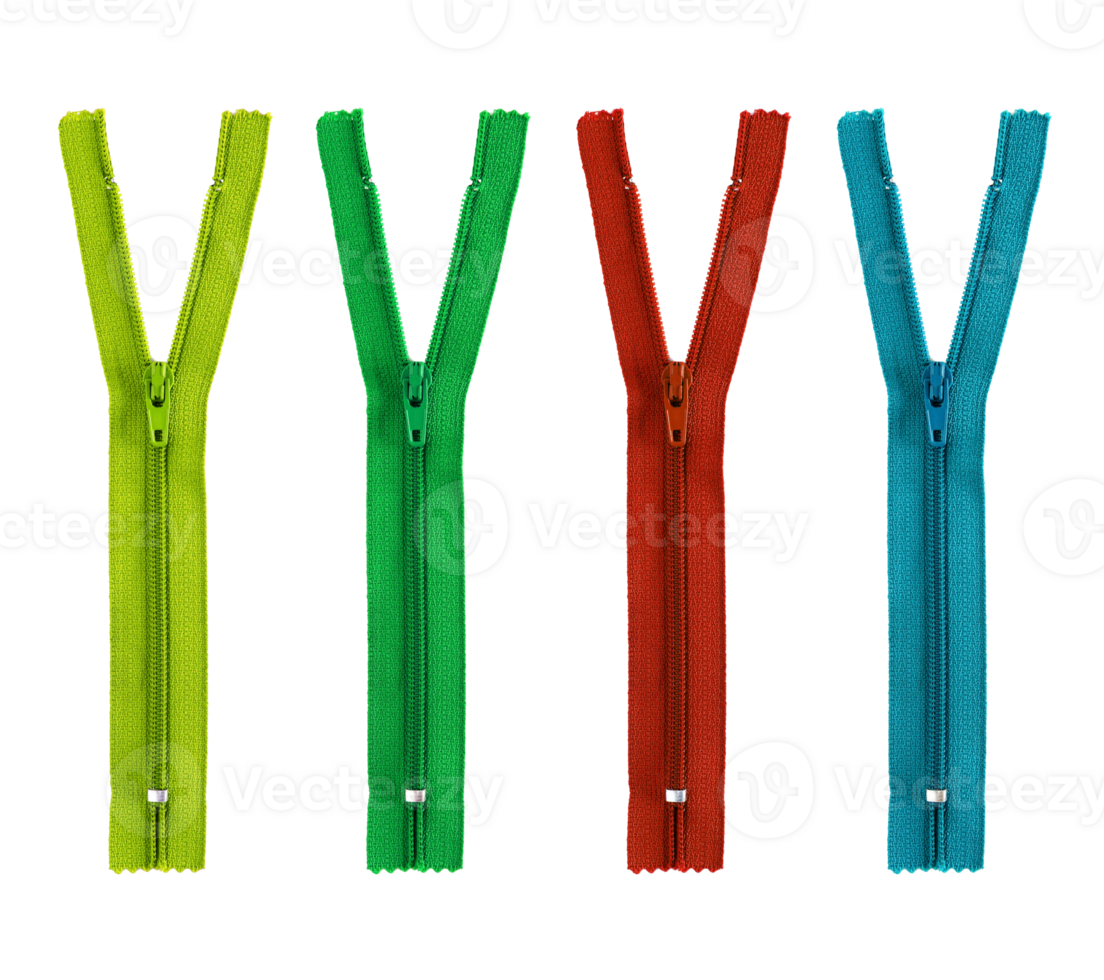 set of zipper isolated with clipping path png