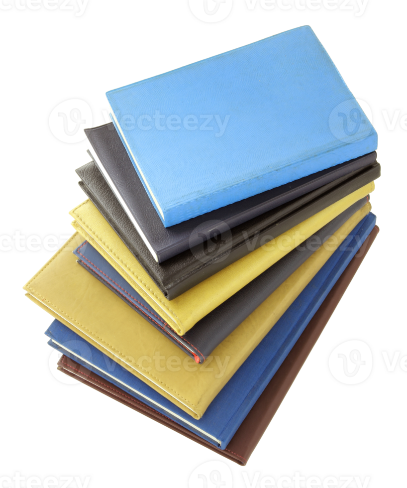 Stack of books isolated with clipping path for mockup png