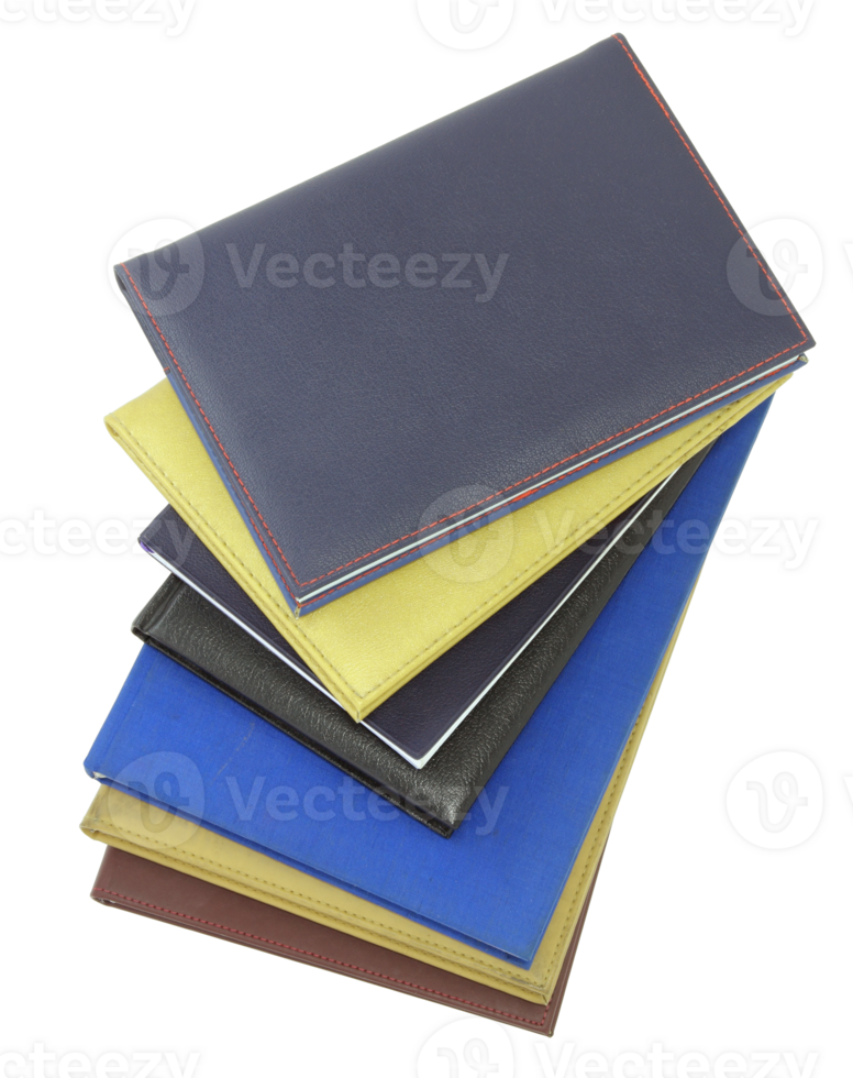 Stack of books isolated with clipping path for mockup png