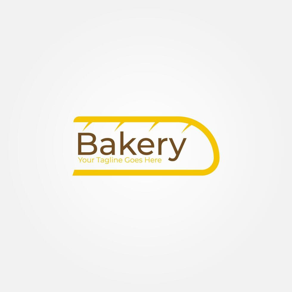 Bakery Logo Vector Design in yellow and brown colors