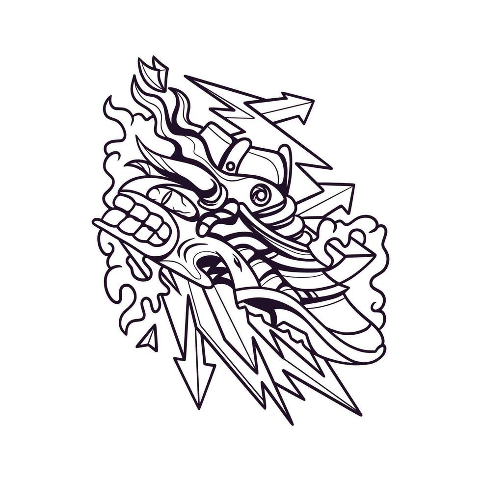Sneakers Monsters Illustration vector