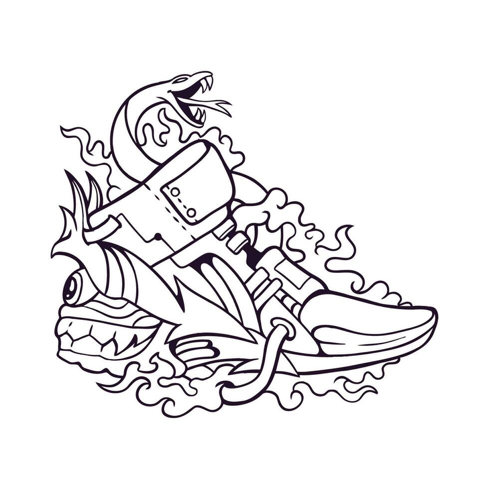 Sneaky shoes Illustration vector