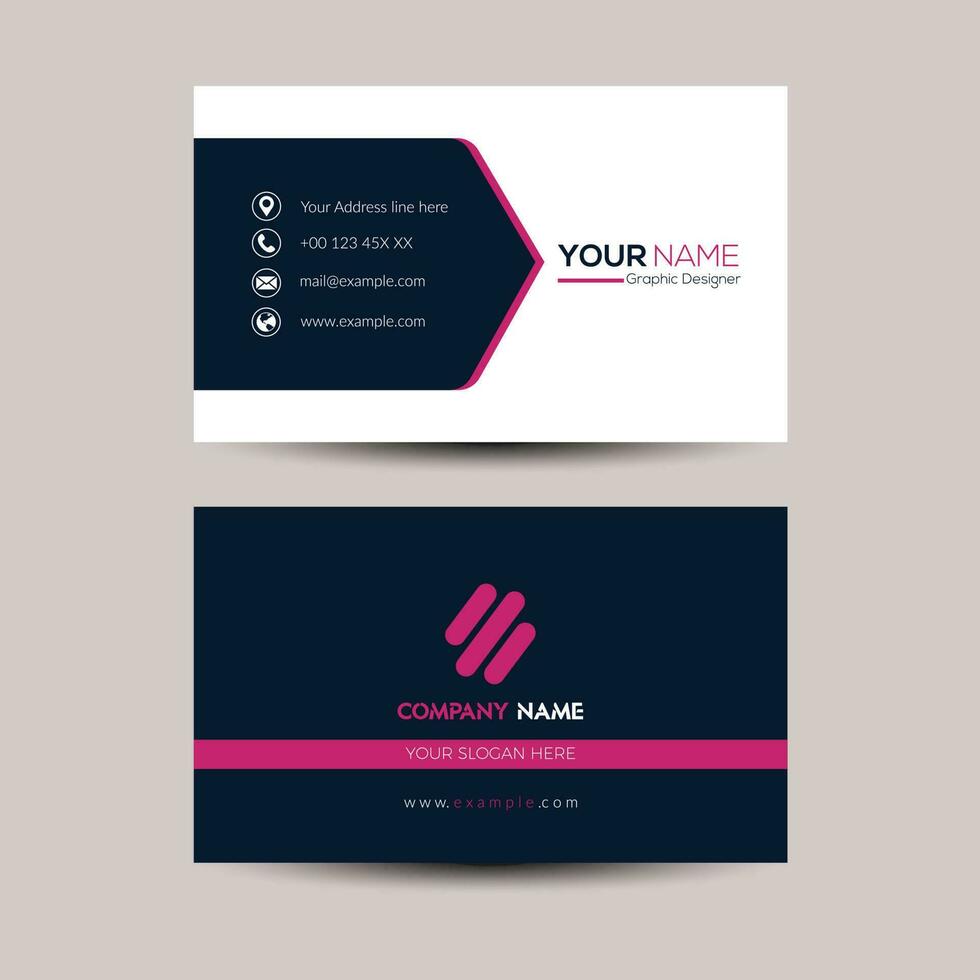 Modern creative business card vector