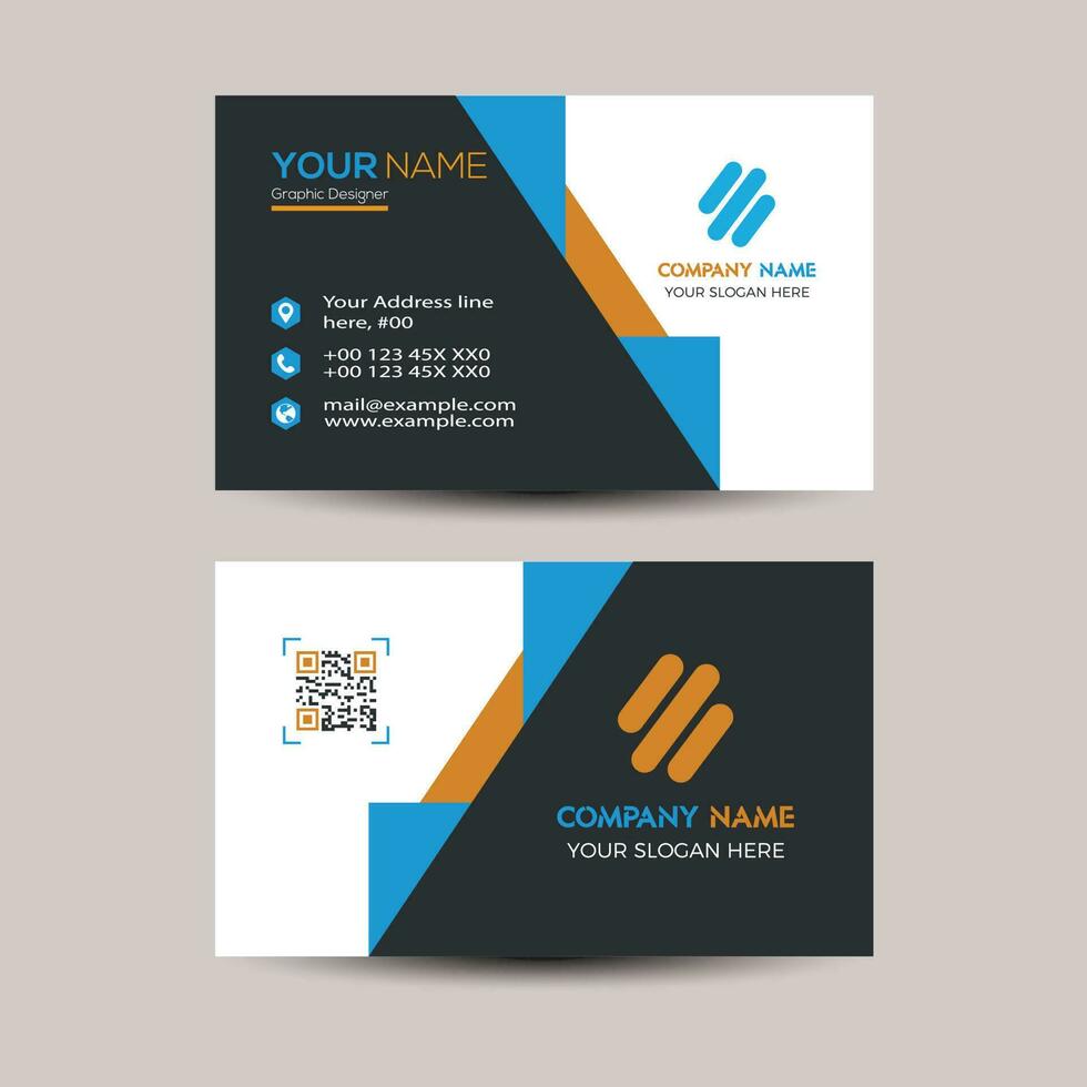 Modern creative business card vector