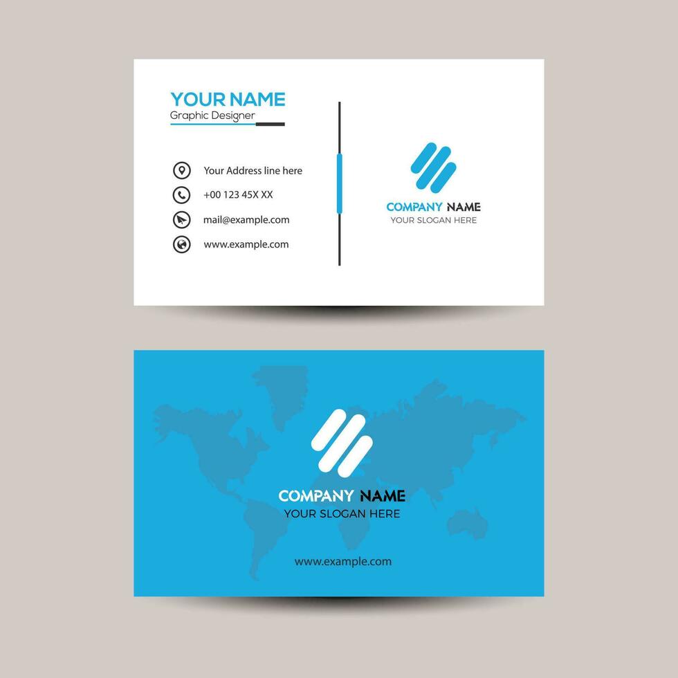 Abstract professional business card template vector