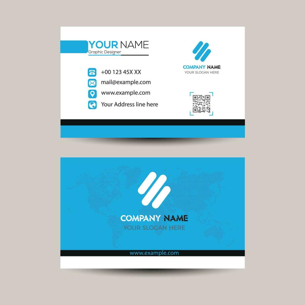 Abstract professional business card template vector