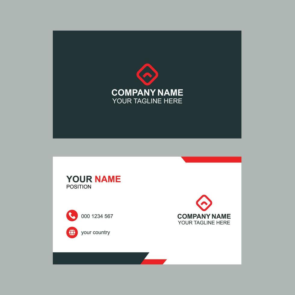 Simple business card design service vector