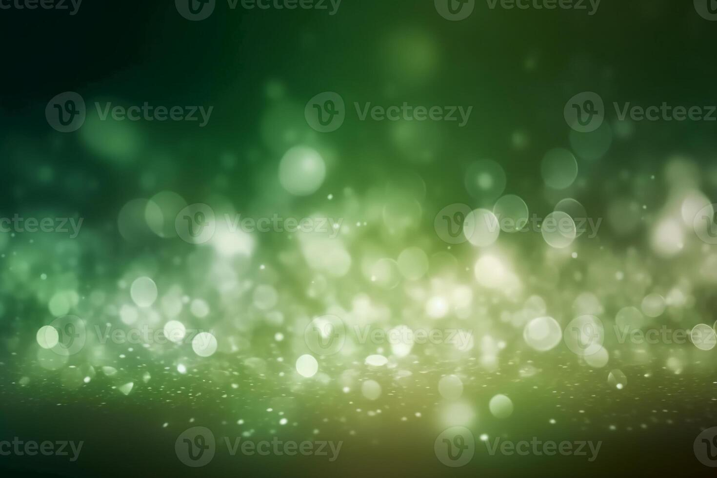 A blurred white light, green light abstract background with bokeh glow, Illustration. photo