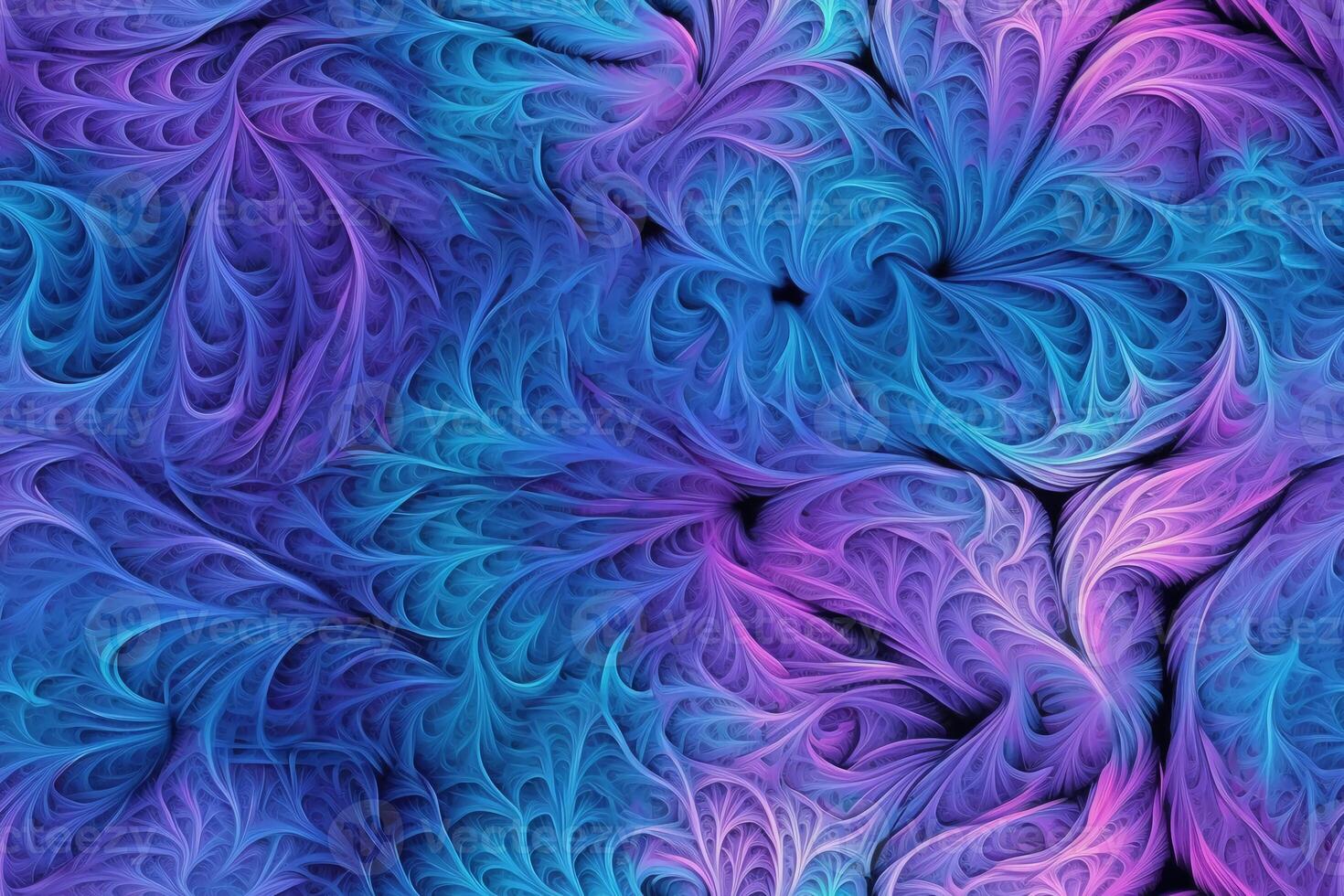 fractal arte, luz, frio colores, ai generativo foto