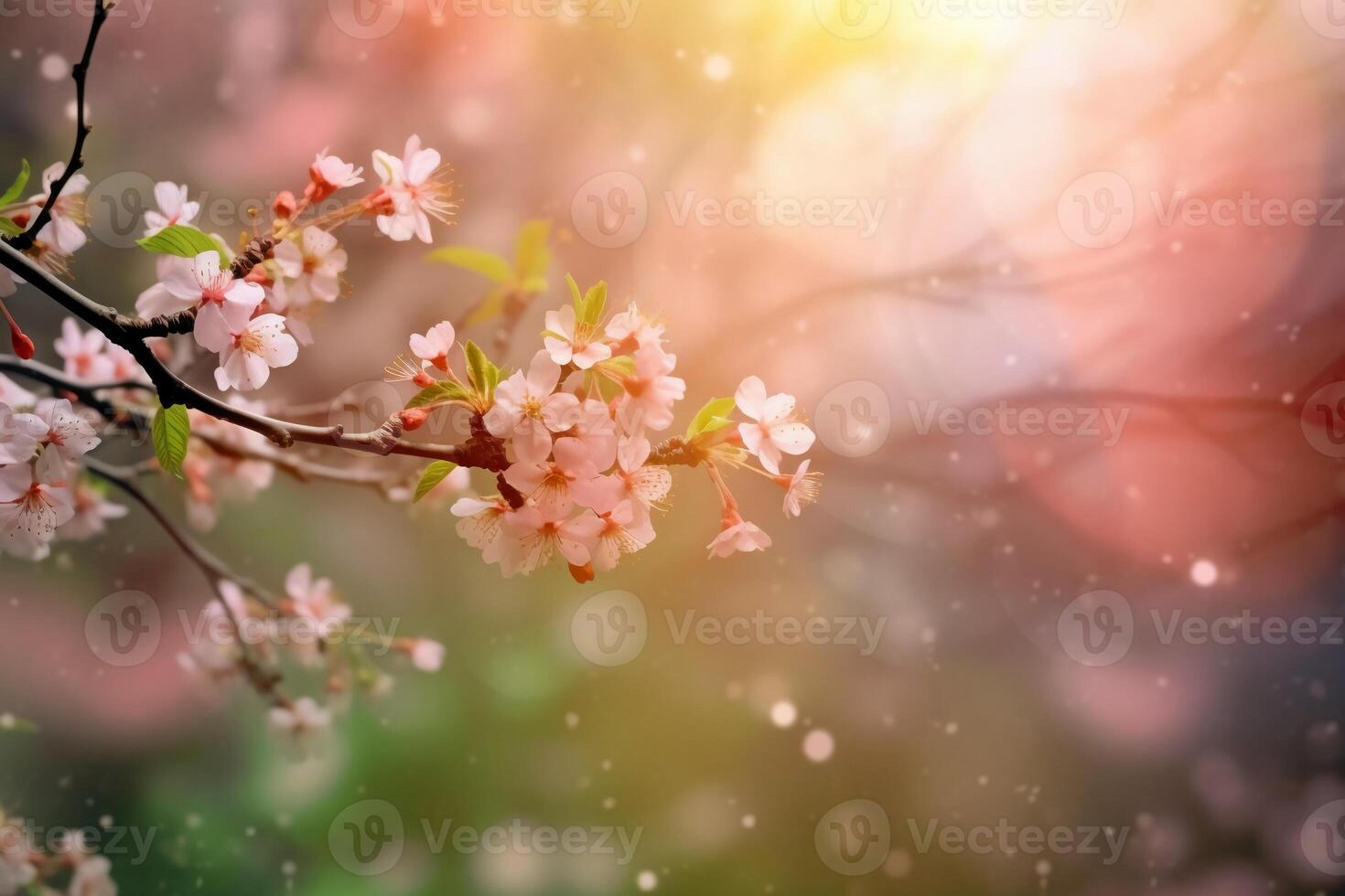 Spring background soft dramy lights. photo