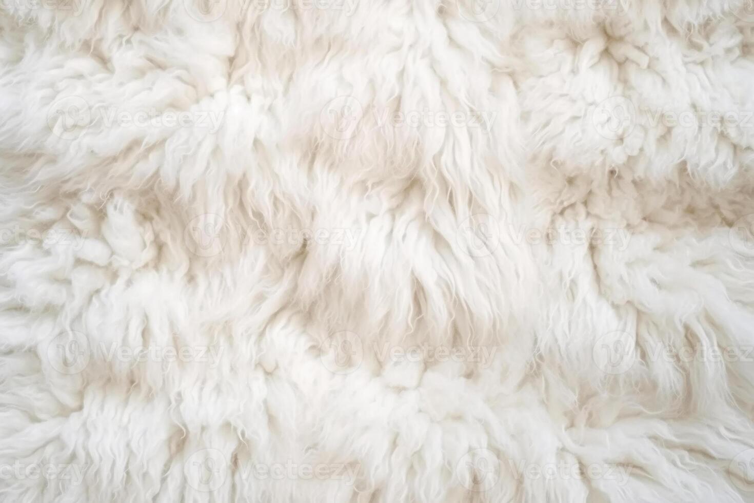 Very peri white color sheep fur sheepskin rug background Wool texture. photo
