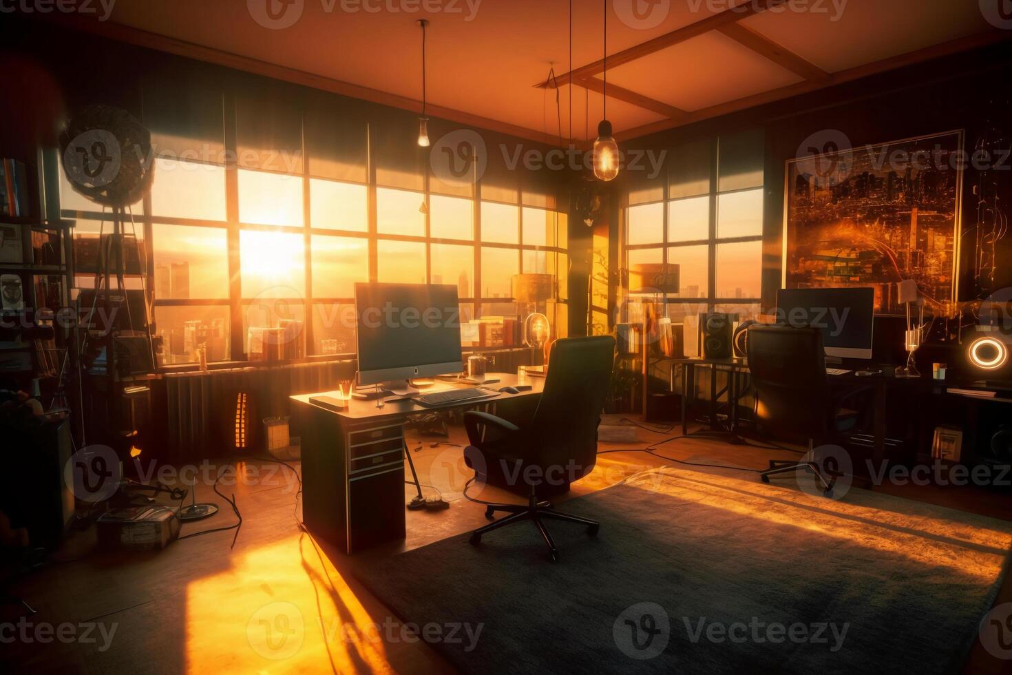 The holy light in the office. photo
