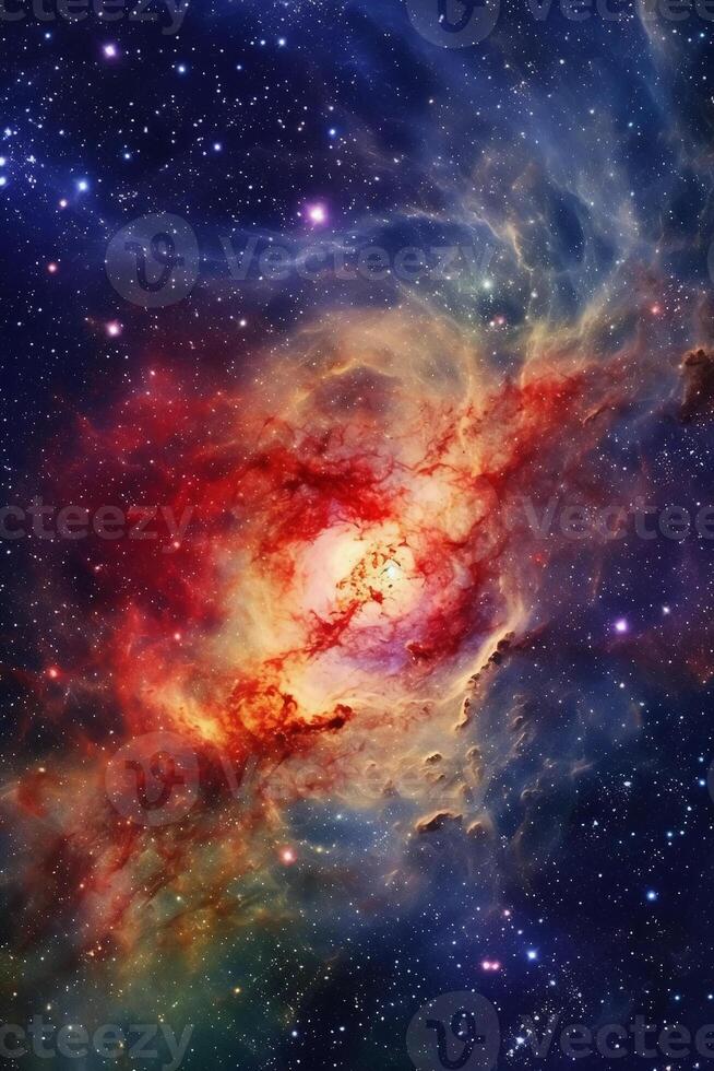 A celestial dance of swirling galaxies, a vast expanse of space. photo
