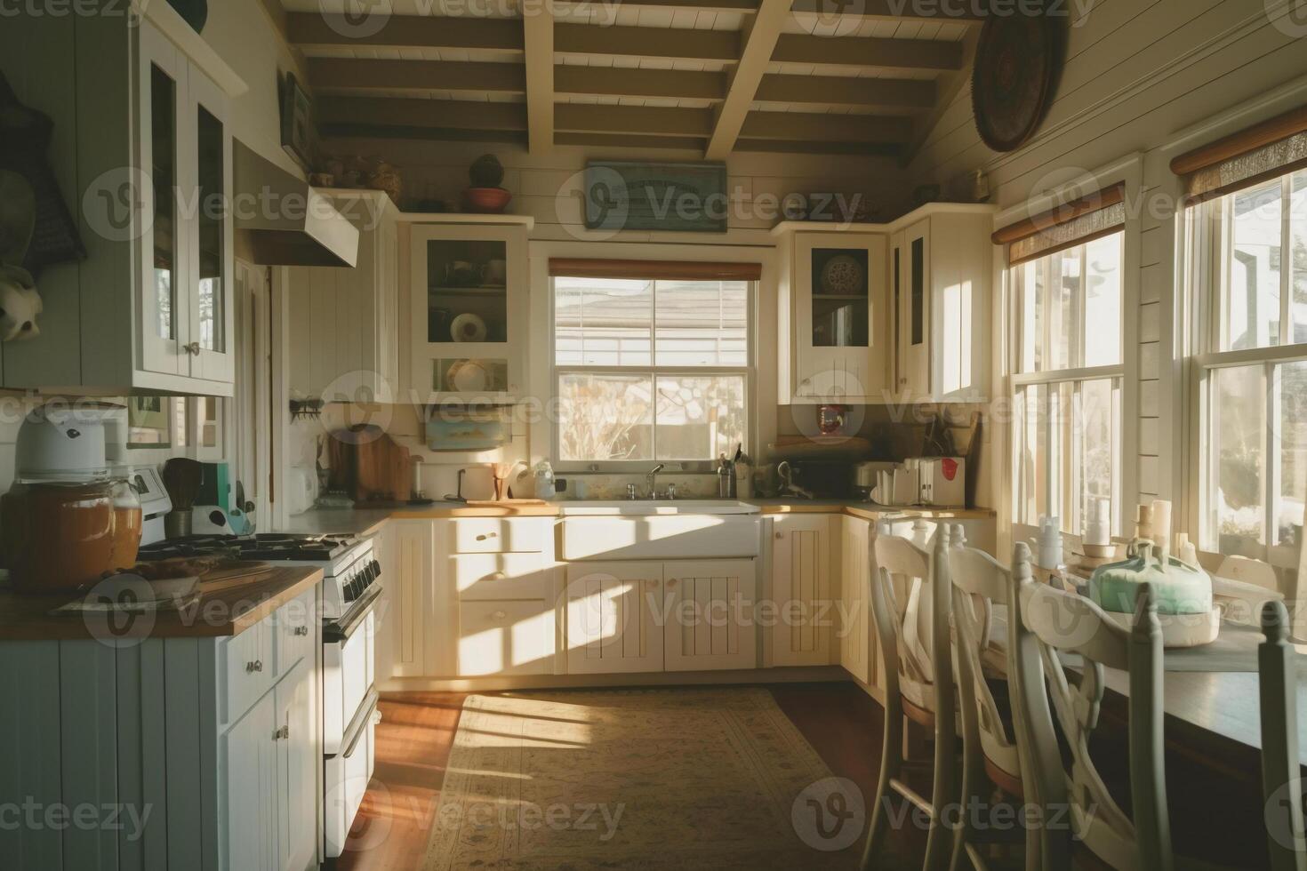 Detail interior view of kitchen. photo