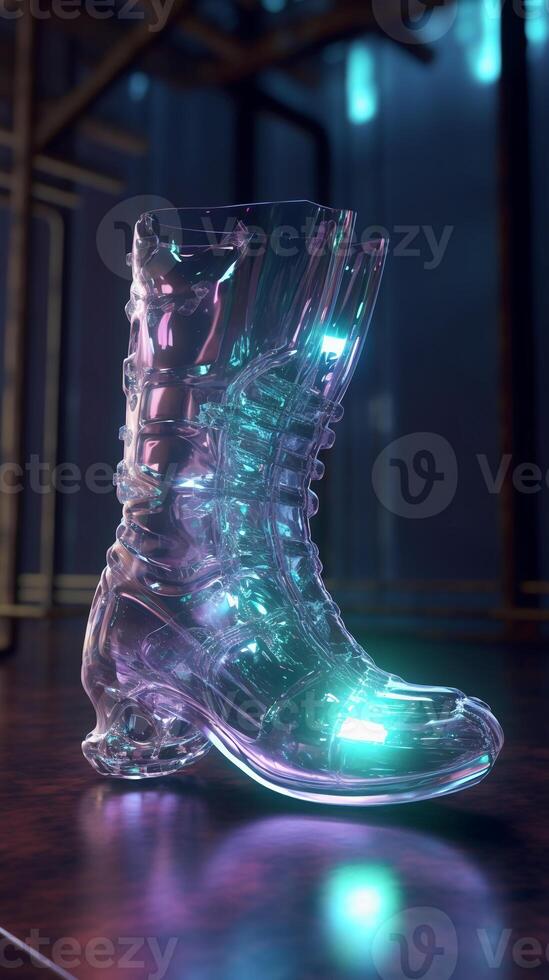 Boots glow in the dark. photo