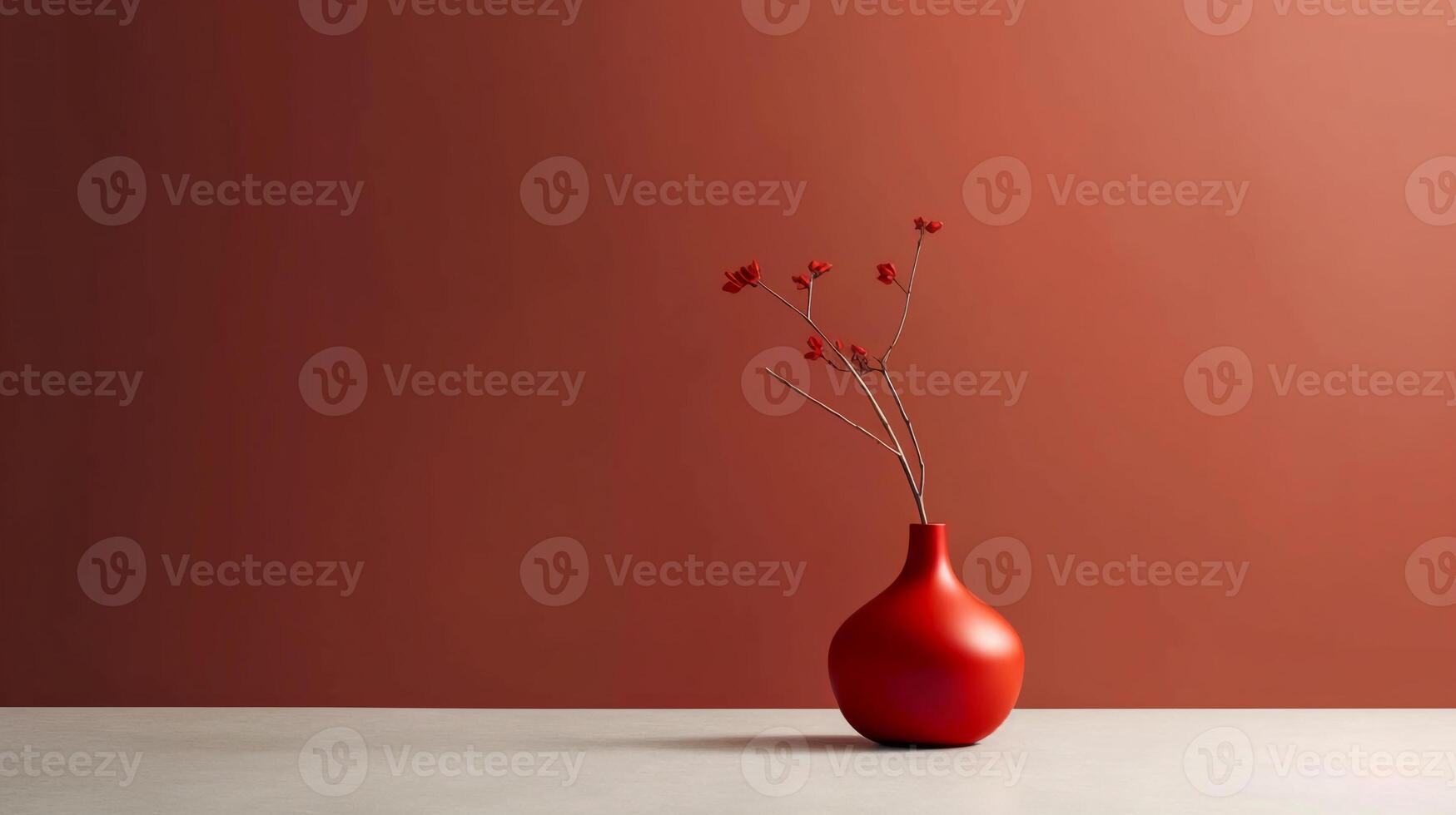 un maravilloso imagen de un minimalista rojo, exhibiendo el mágico elegancia encontró en sencillez. ai generativo foto