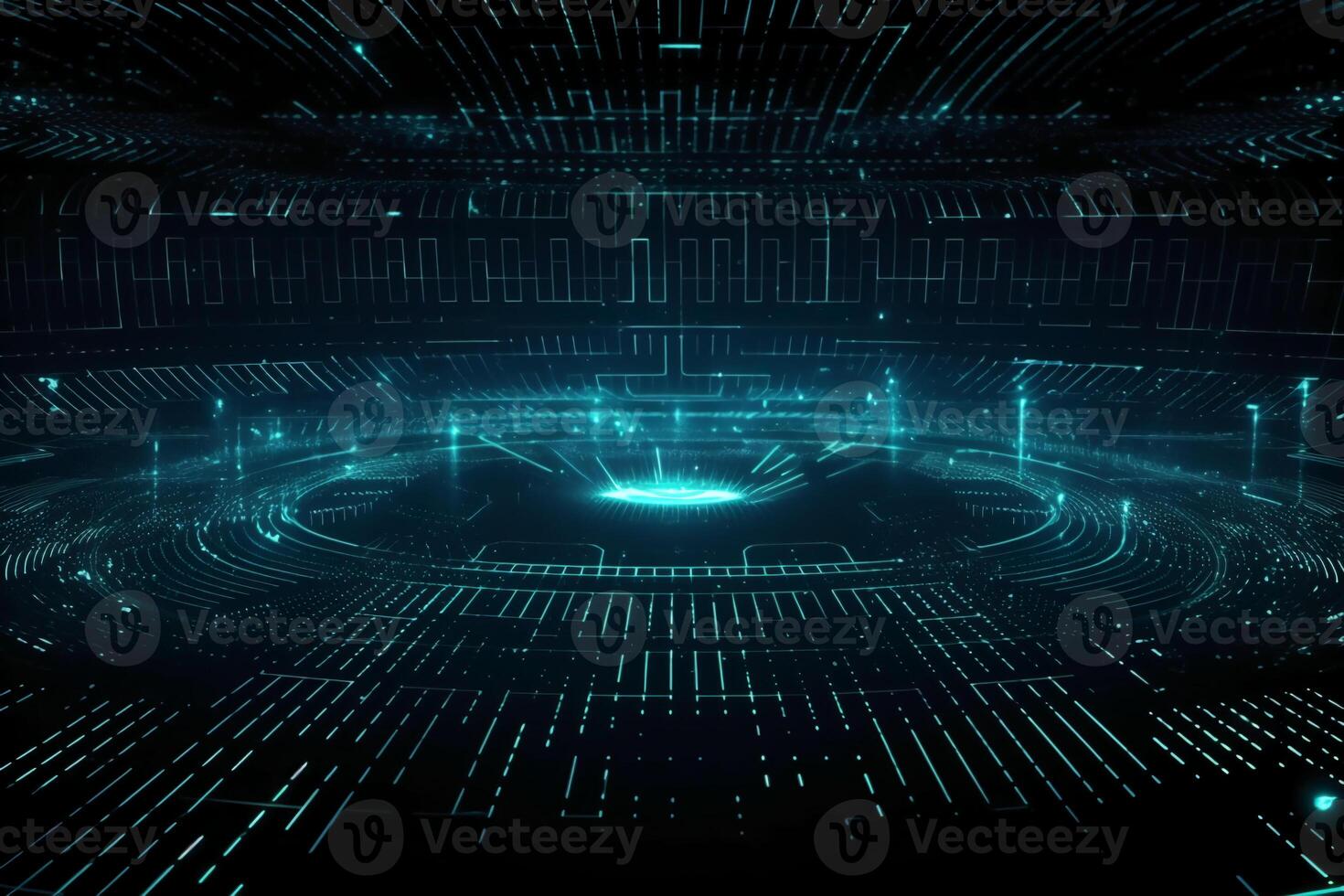 big data, internet network, digital technology with binary computer code on virtual screen, illustration. photo