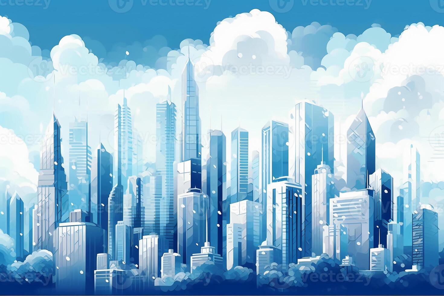City, background, flat design, horizontal composition, architecture. photo