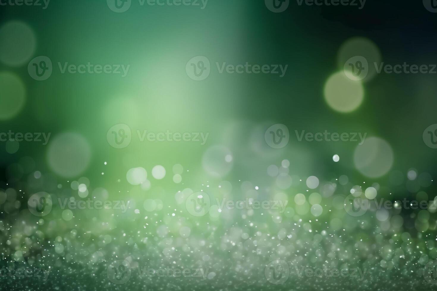 A blurred white light, green light abstract background with bokeh glow, Illustration. photo