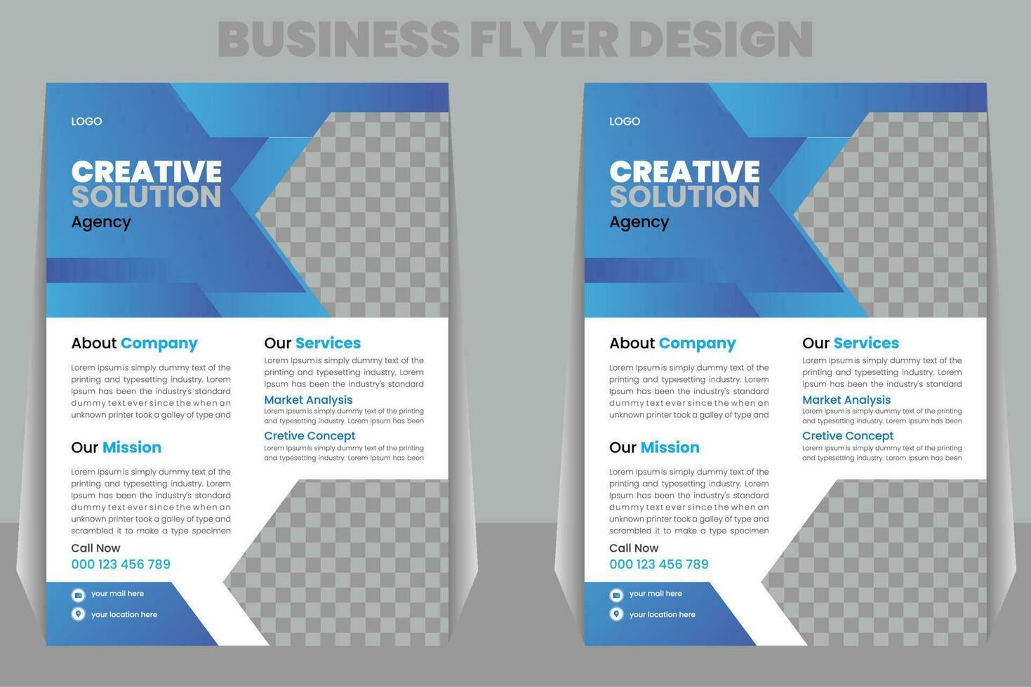Creative corporate business flyer template design . vector