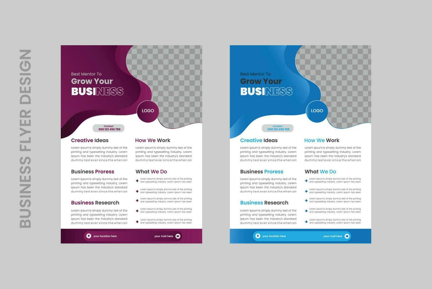 Business Flyer Template design  Pro Vector