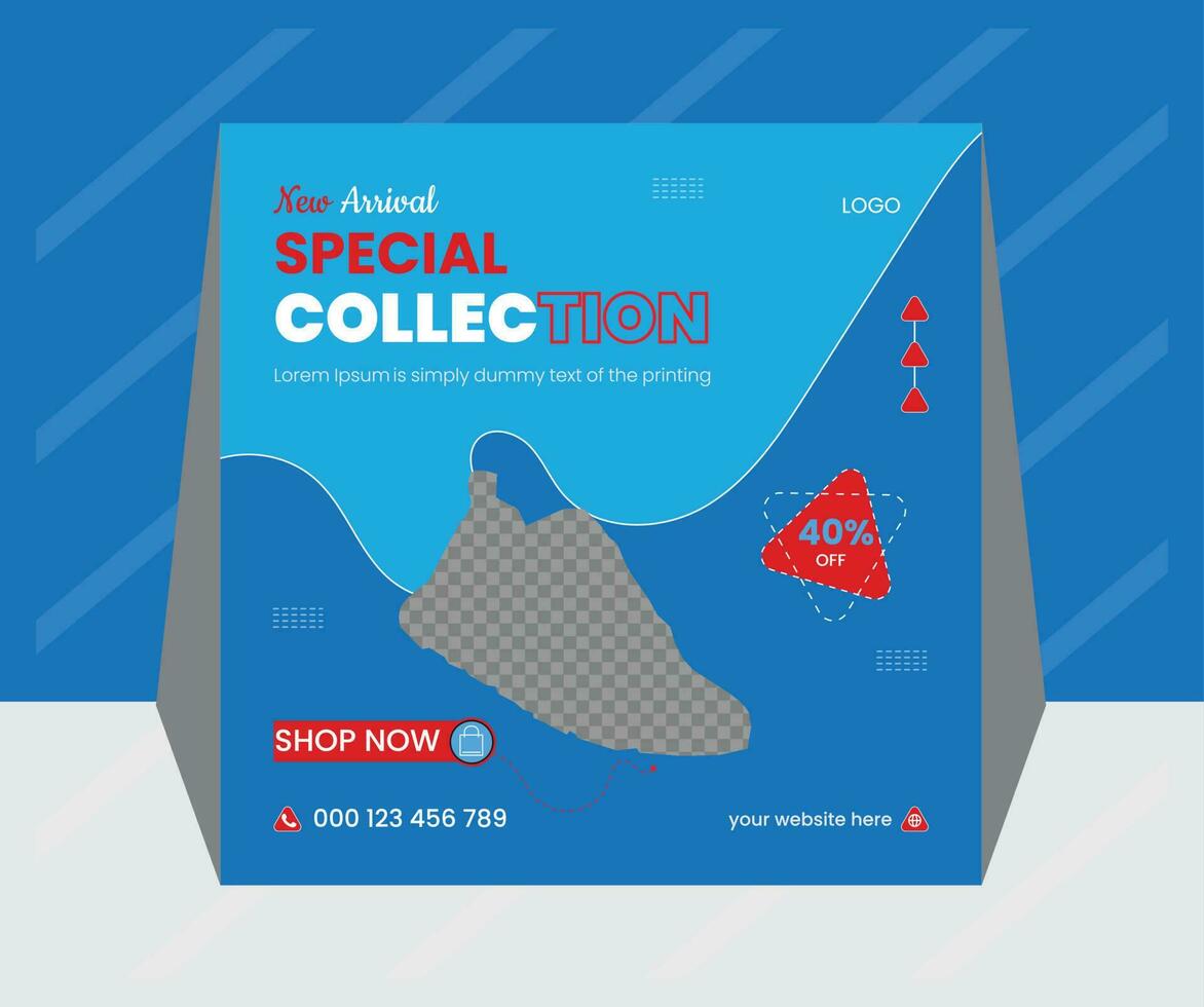 social media post design with pro vector