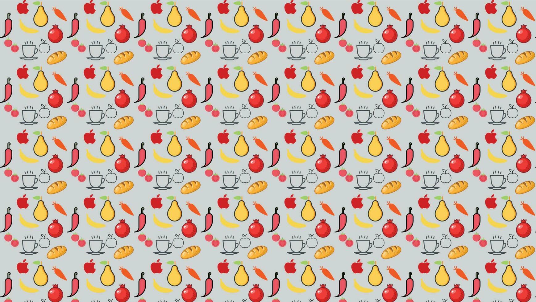 Food pattern design vector
