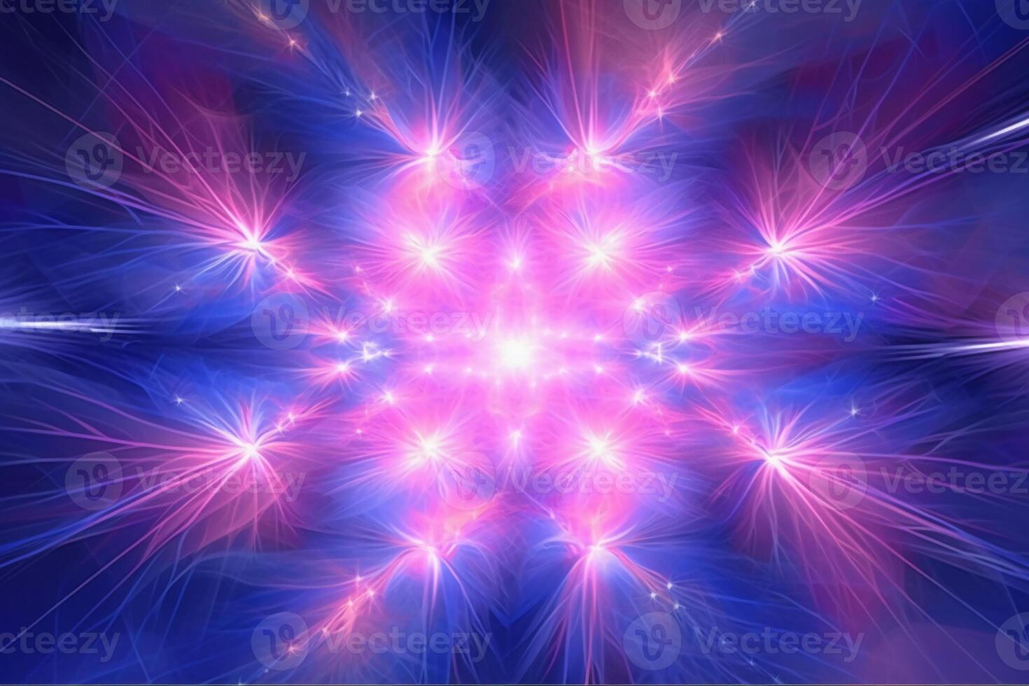Lazer light fractals, pink and blue. photo