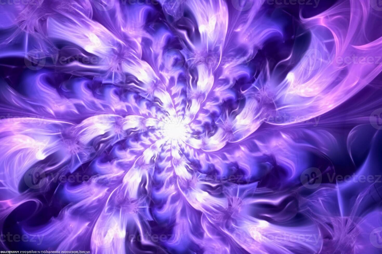 Lazer light fractals, purple and white. photo