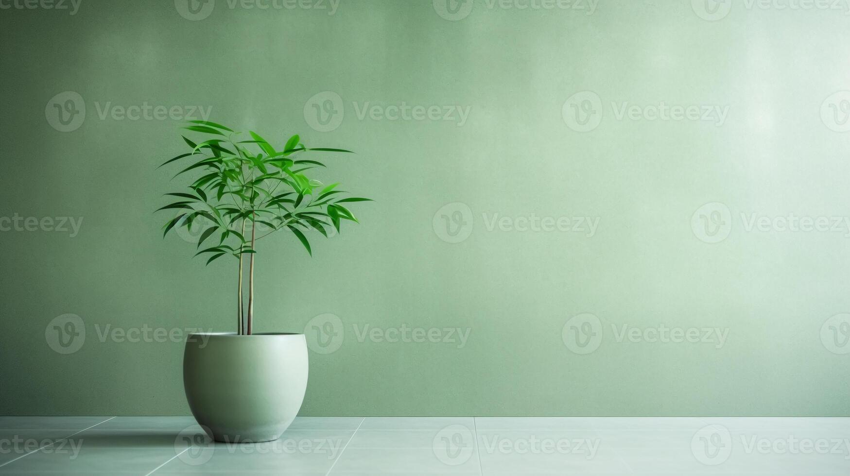 A stunning image of a minimalist green, showcasing the magical elegance found in simplicity. photo