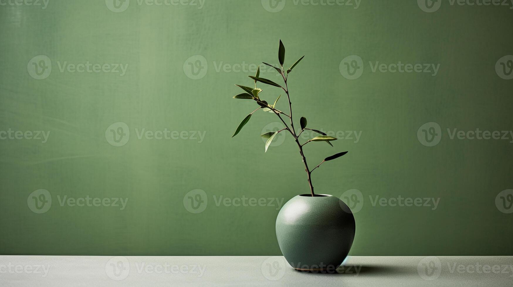 A stunning image of a minimalist green, showcasing the magical elegance found in simplicity. photo
