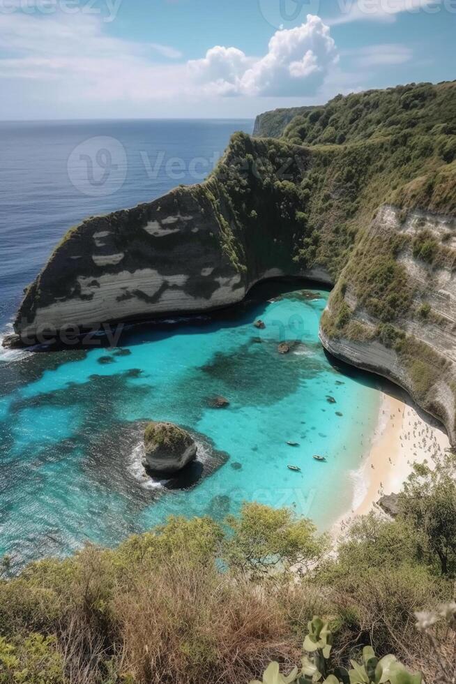 algunos de el más maravilloso y aislado playas ai generativo foto