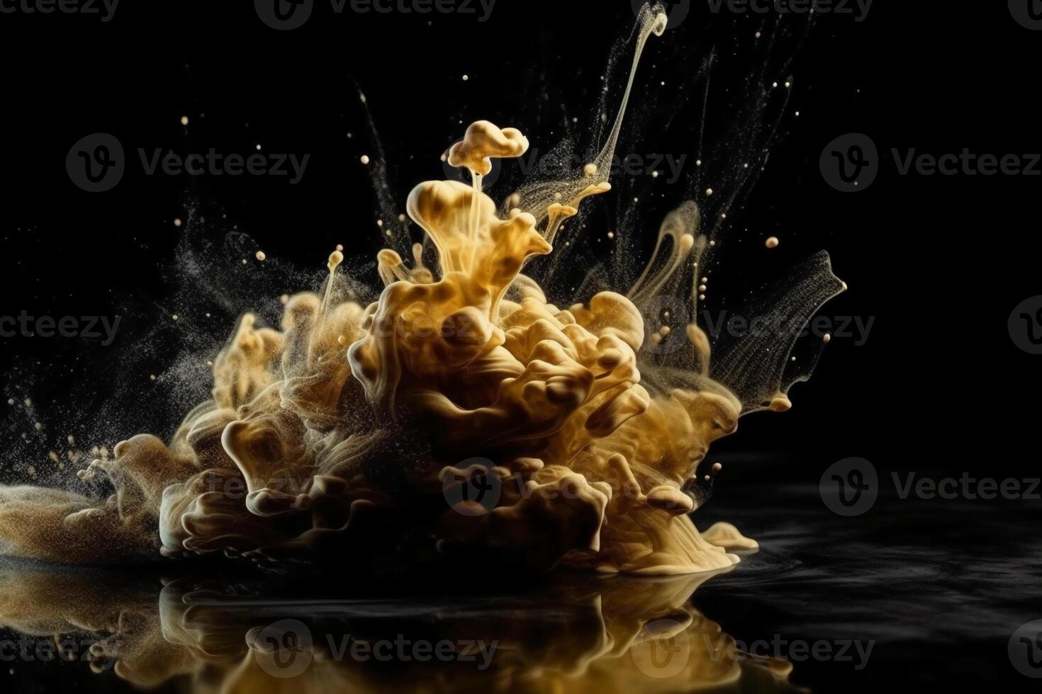 Paint drop. Ink water. Explosion smoke. photo