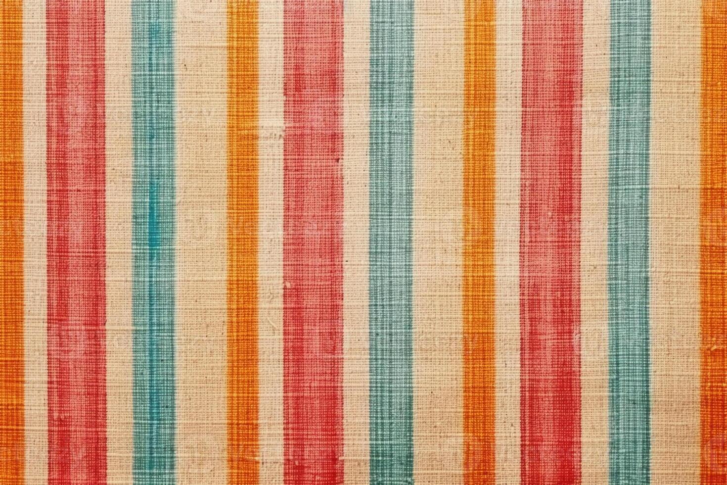 Vintage summer spring autumn stripe pattern, linen fabric texture. photo